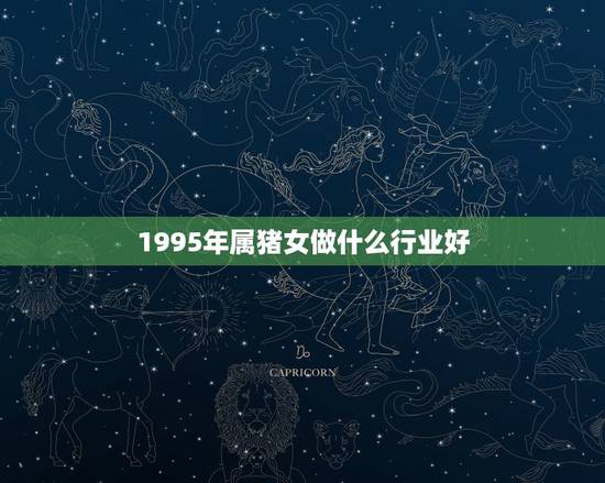 1995年属猪女做什么行业好，属猪的女生做什么工作比较好