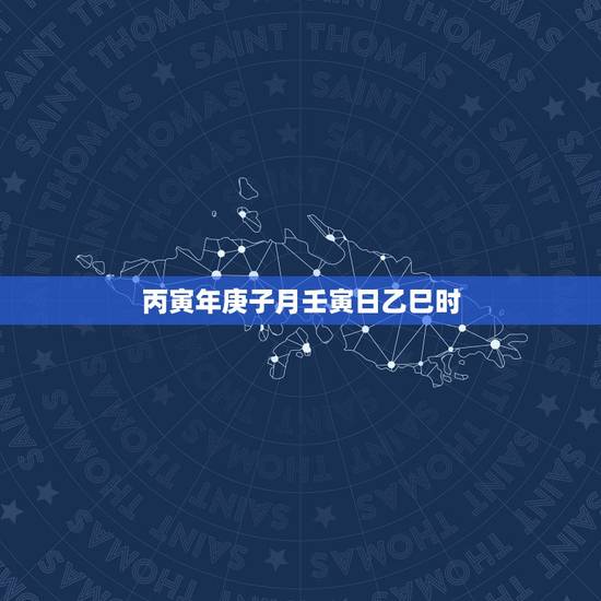 丙寅年庚子月壬寅日乙巳时，乾造丙寅庚子庚子丁亥