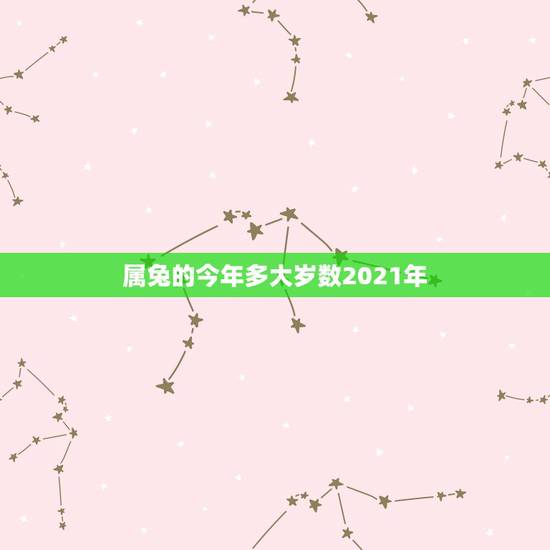 属兔的今年多大岁数2021年，属兔子的2021年今年多大