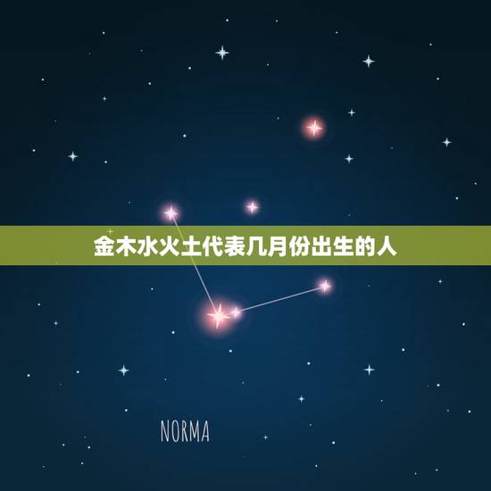 金木水火土代表几月份出生的人，代表金木水火土的字