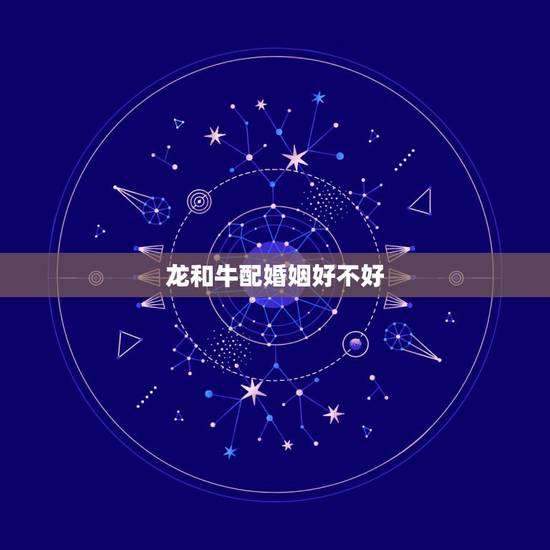 龙和牛配婚姻好不好，属龙的和属牛的相配吗？