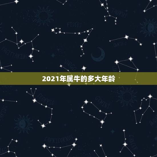 2021年属牛的多大年龄，2021年虚岁年龄对照表