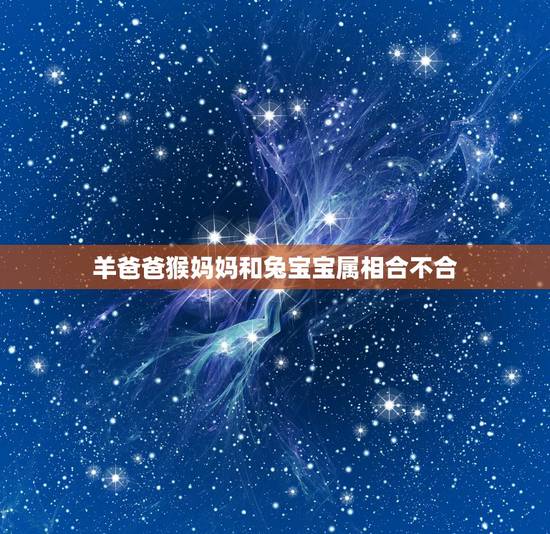 羊爸爸猴妈妈和兔宝宝属相合不合，猴妈妈 羊爸爸 生虎宝宝还是兔宝宝好？