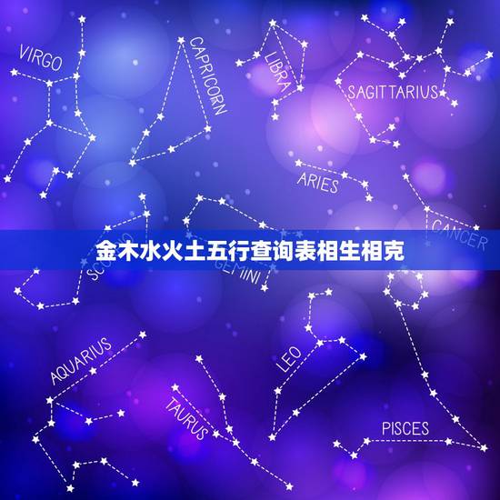 金木水火土五行查询表相生相克，五行 金木水火土什么和什么相生相克和什么