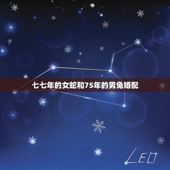 七七年的女蛇和75年的男兔婚配,77年属蛇女与75年的婚配吗 七七年的女蛇和75年的男兔婚配,77年属蛇女与75年的婚配吗