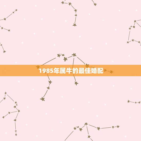 1985年属牛的最佳婚配，1985年属牛男生婚配