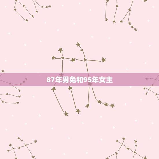 87年男兔和95年女主，95年女猪和87年男合适吗