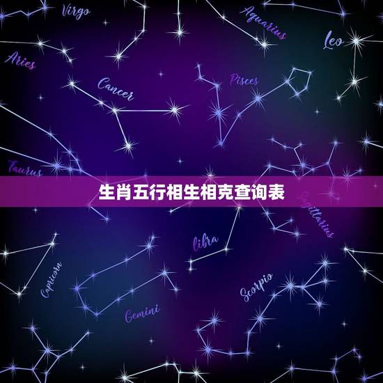 生肖五行相生相克查询表，生肖虎五行相生相克表
