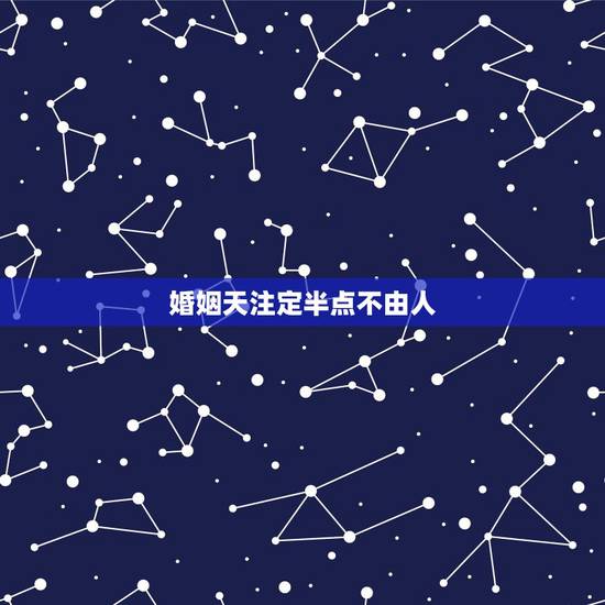 婚姻天注定半点不由人,姻缘本是天注定,半点什么不饶人? 婚姻天注定半点不由人,姻缘本是天注定,半点什么不饶人?