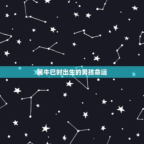 属牛巳时出生的男孩命运,属牛男孩生在几月更好 属牛巳时出生的男孩命运,属牛男孩生在几月更好