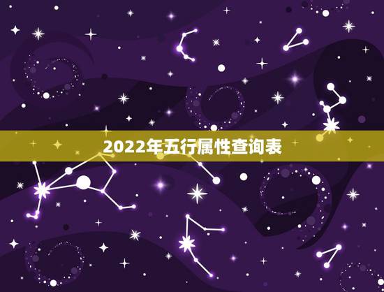 2022年五行属性查询表 2022年五行什么最旺 2022年五行属性查询表 2022年五行什么最旺