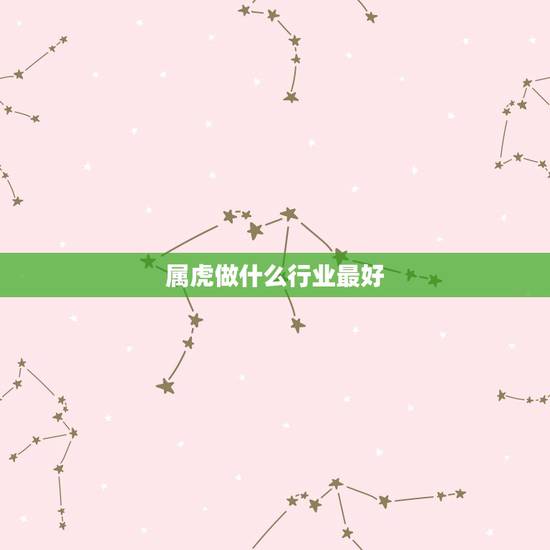 属虎做什么行业最好，74年属虎的适合干什么行业的工作，谢谢