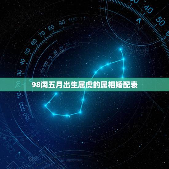 98闰五月出生属虎的属相婚配表，98年属虎女和什么属相最配
