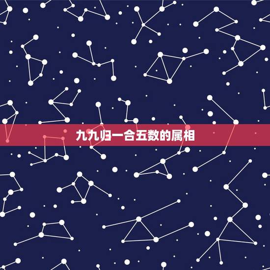 九九归一合五数的属相,九九归一合五数指什么生肖 九九归一合五数的属相,九九归一合五数指什么生肖