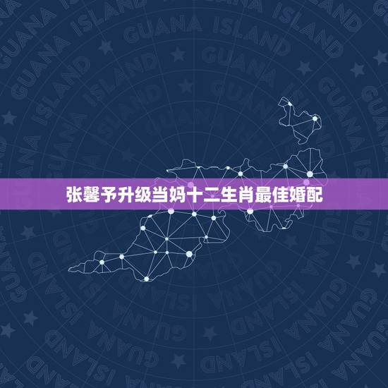 张馨予升级当妈十二生肖最佳婚配，十二生肖配偶对象