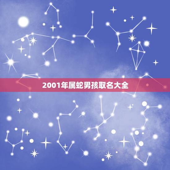 2001年属蛇男孩取名大全，姓马属蛇男宝宝取名