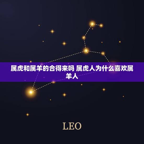 属虎和属羊的合得来吗 属虎人为什么喜欢属羊人