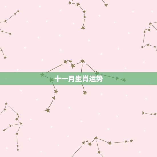 十一月生肖运势，十二生肖十一月运势