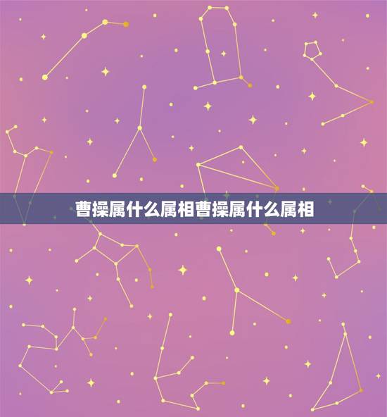 曹操属什么属相曹操属什么属相，曹操属什么生肖