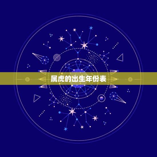 属虎的出生年份表,属虎是那年出生的 属虎的出生年份表,属虎是那年出生的