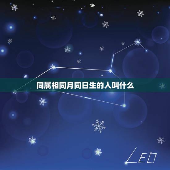 同属相同月同日生的人叫什么,同年同月同日生的叫什么? 同属相同月同日生的人叫什么,同年同月同日生的叫什么?