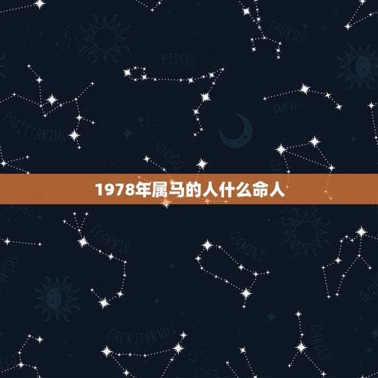 1978年属马的人什么命人,78年属马是什么命 1978年属马的人什么命人,78年属马是什么命