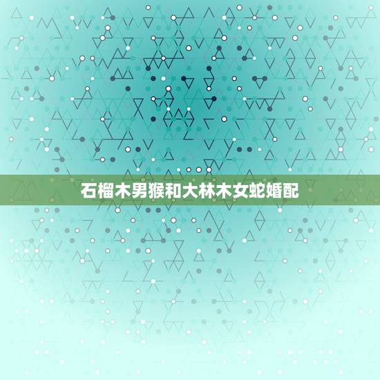 石榴木男猴和大林木女蛇婚配,石榴木命于大林木命配吗 石榴木男猴和大林木女蛇婚配,石榴木命于大林木命配吗
