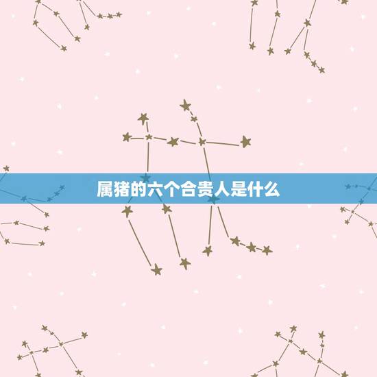 属猪的六个合贵人是什么，猪的六合贵人是什么