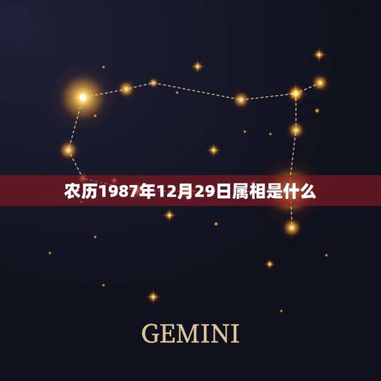 农历1987年12月29日属相是什么，87年农历12月29出生的属相是