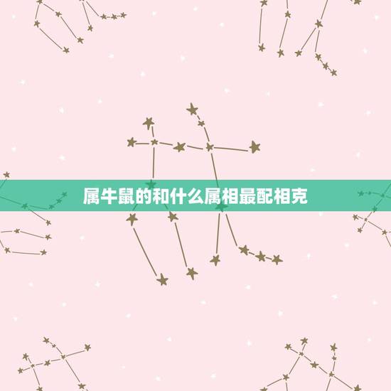 属牛鼠的和什么属相最配相克，属鼠的和属牛的人相克么？