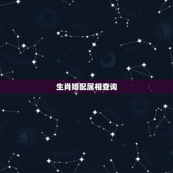 生肖婚配属相查询，生肖配对查询