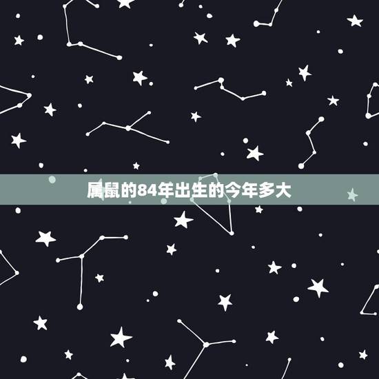 属鼠的84年出生的今年多大，84年今年虚岁多少岁2022