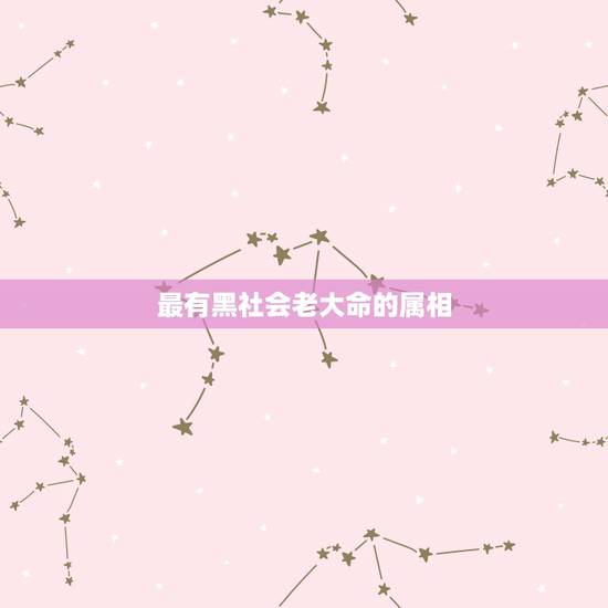 最有黑社会老大命的属相,十二生肖中哪个才是老大啊?请紧急帮忙处理、 最有黑社会老大命的属相,十二生肖中哪个才是老大啊?请紧急帮忙处理、