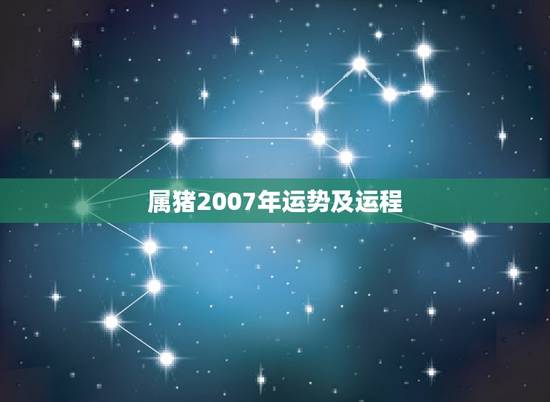 属猪2007年运势及运程，1983.06.24属猪的人2007年的运势