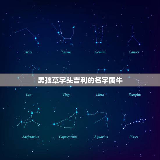 男孩草字头吉利的名字属牛，属牛男孩最吉利的名字