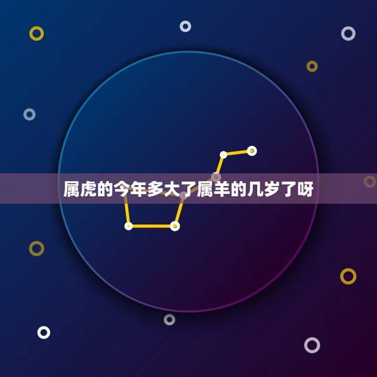 属虎的今年多大了属羊的几岁了呀(解读属相年龄区别)