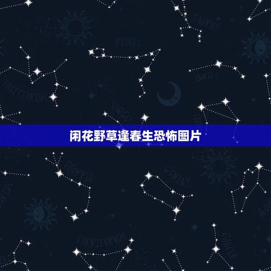 闲花野草逢春生恐怖图片，闲花野草逢春生这句话怎么了？恐怖吗