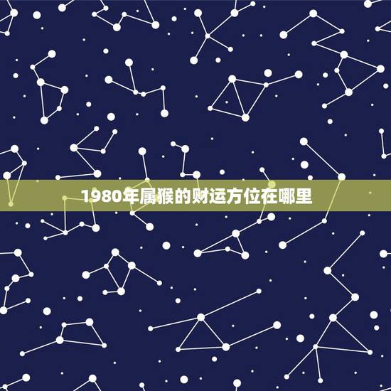 1980年属猴的财运方位在哪里,属猴1980年出生的羊年应该在哪一方有 1980年属猴的财运方位在哪里,属猴1980年出生的羊年应该在哪一方有