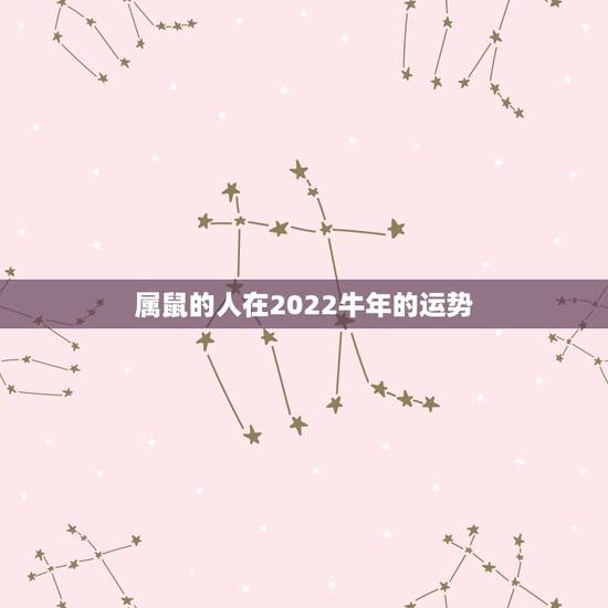 属鼠的人在2022牛年的运势，甲子84年属鼠今年运势