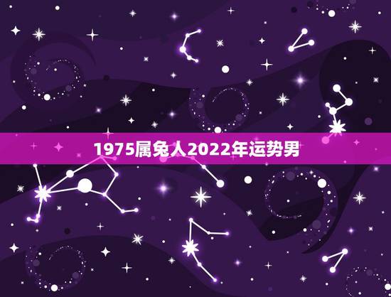 1975属兔人2022年运势男，2022 年属兔人男生的全年运势