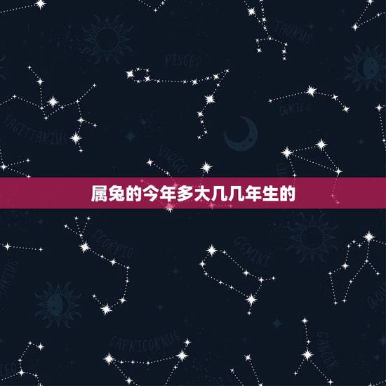 属兔的今年多大几几年生的，属鼠的今年多大几几年出生