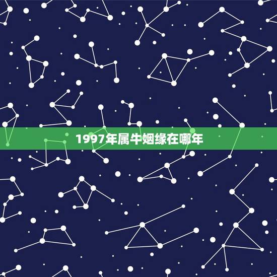 1997年属牛姻缘在哪年,1997属牛几点出生更好 1997年属牛姻缘在哪年,1997属牛几点出生更好