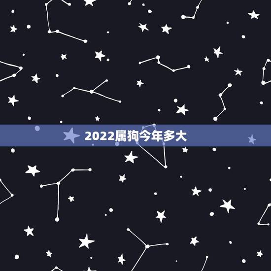 2022属狗今年多大，属狗人2022年运势运程