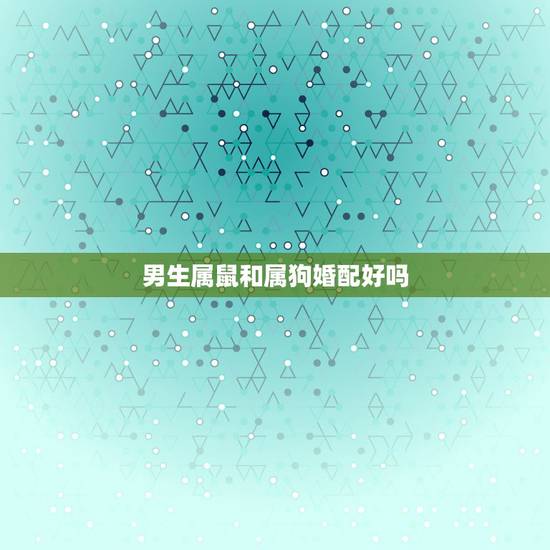 男生属鼠和属狗婚配好吗,属鼠男和属狗女相配吗? 男生属鼠和属狗婚配好吗,属鼠男和属狗女相配吗?