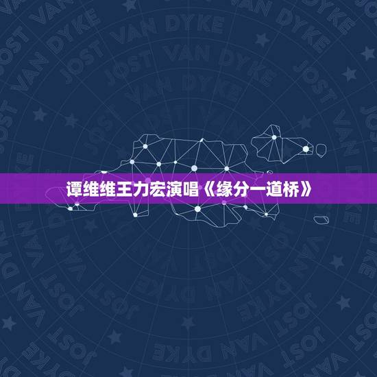 谭维维王力宏演唱《缘分一道桥》，求谭维维、王力宏歌曲《缘分一道桥》MP