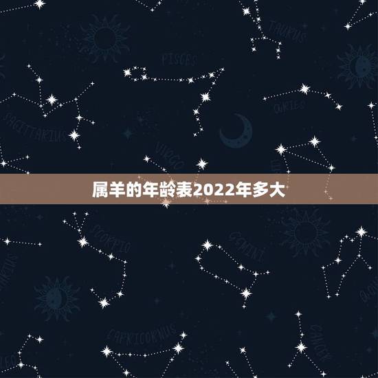 属羊的年龄表2022年多大，羊2022运