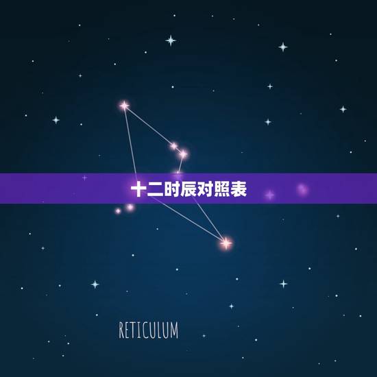十二时辰对照表，生辰八字时辰查询表