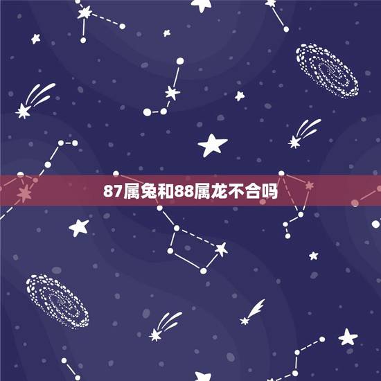 87属兔和88属龙不合吗，88龙男87兔女结婚的下场