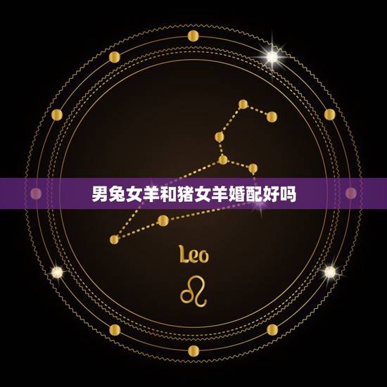 男兔女羊和猪女羊婚配好吗，属兔女和属猪男婚配吗？