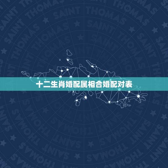 十二生肖婚配属相合婚配对表，十二生肖婚姻配对大全
